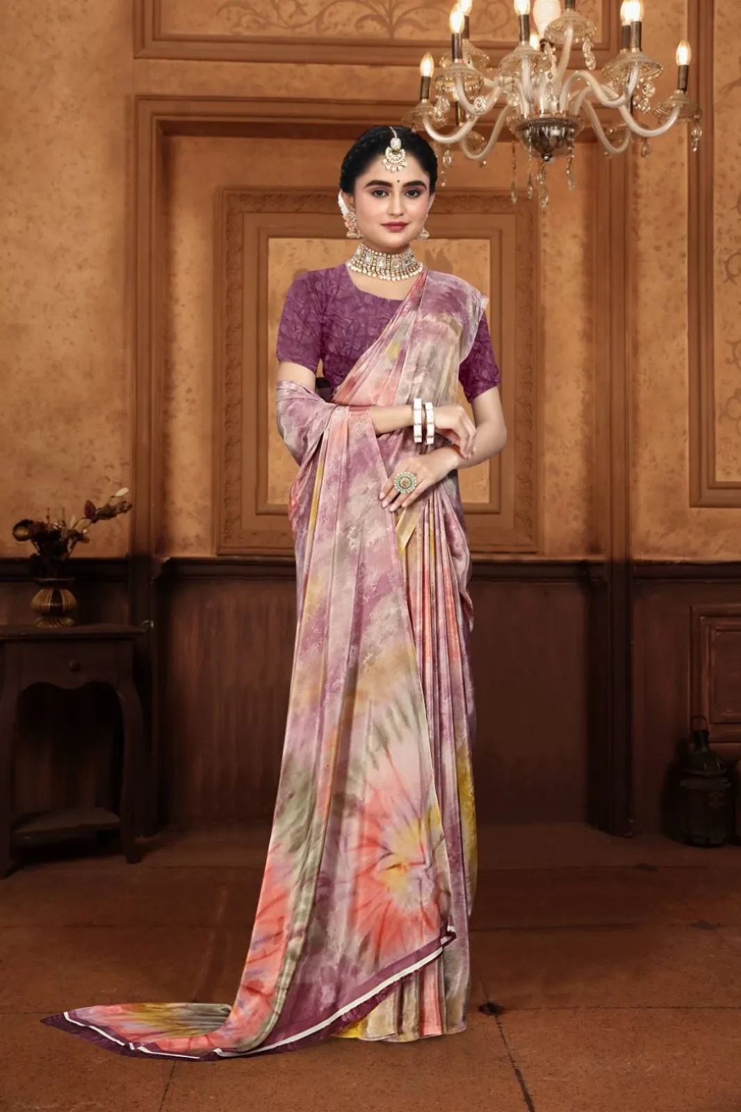 Sanjan Italiya Soft Crape Silk Saree Under 1000