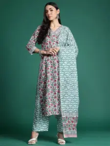 Indo Era 2535 Printed Cotton Fancy Kurti Bottom With Dupatta Wholesale Below 1500