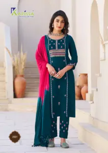 Karissa Kasida Vol 2 Rayon With Thread Work Kurti Bottom With Dupatta Below 1000
