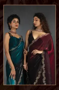 Mehak 1161A To 1161E New Two Tone Shaded Satin Silk Saree Below 2500