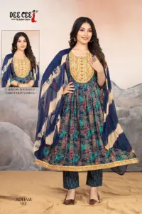 Deecee Adeeva Rayon Foil Print Readymade Dress Below 1000