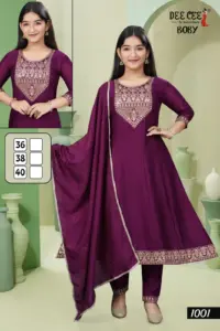 Deecee Boby Vichitra Silk Kali Style Readymade Dress Below 1000