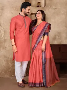 WTex Man Mohin Kurta With Matching Saree Combo Collection 2025 Below 1500