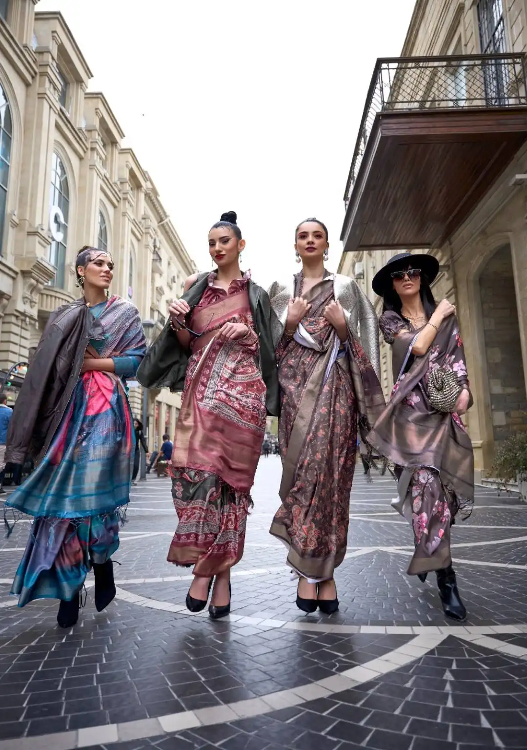 Rajtex Kopper Digital Printed Silk Saree Below 1500