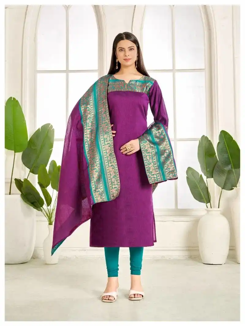 Hiba Cotton Candy Vol 2 3pc Suit Onam Collection