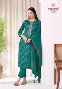 Suryajyoti Kalki Vol 26 Jam Satin Discharge Dress Material For Women 2025