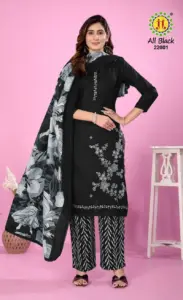 Jt All Black Vol 22 Rayon Embroidered Dress Material For Women 2025