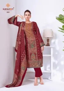 Suryajyoti Kamakshi Vol 3 Jam Satin Printed Dress Material Below 1000