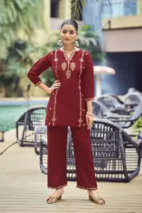 Ossm Co Ord Set Viscose Roman Silk Collection