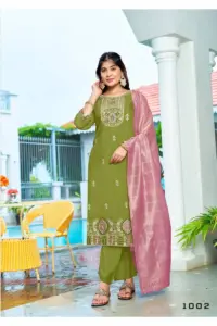 Ossm Mahek Vol 2 Roman Shimmer Kurti Bottom With Dupatta 2025