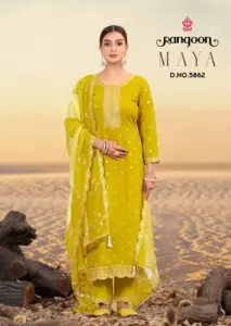 Rangoon Maya Viscose Jacquard Readymade Suit Below 1500
