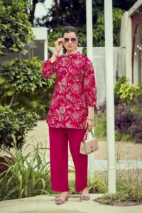 Ossm Honey Vatican Discharge Printed Co Ord Set Collection 2025