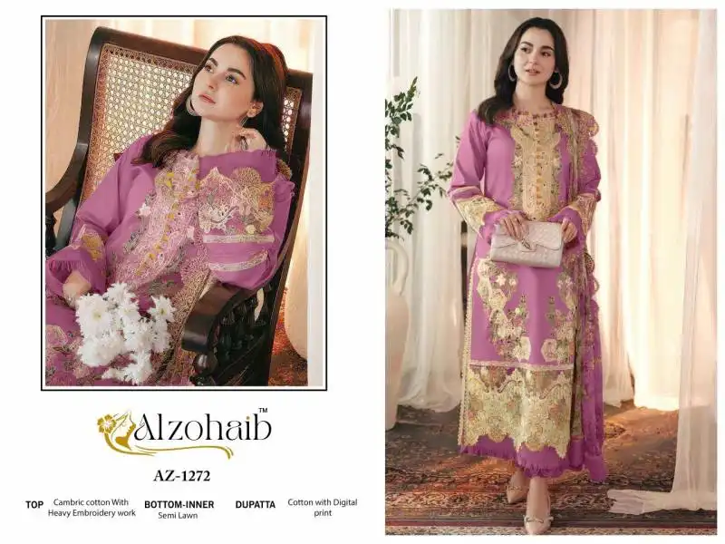 Alzohaib Zahra Vol 3 Cotton Pakistani Dress Materail Below 1000