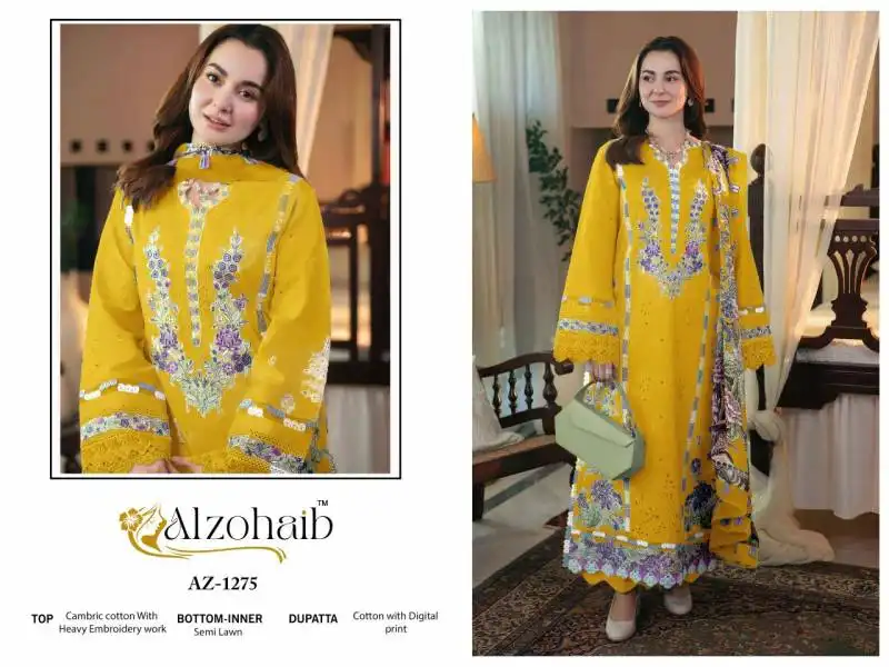 Alzohaib Zahra Vol 3 Cotton Pakistani Dress Materail Below 1000