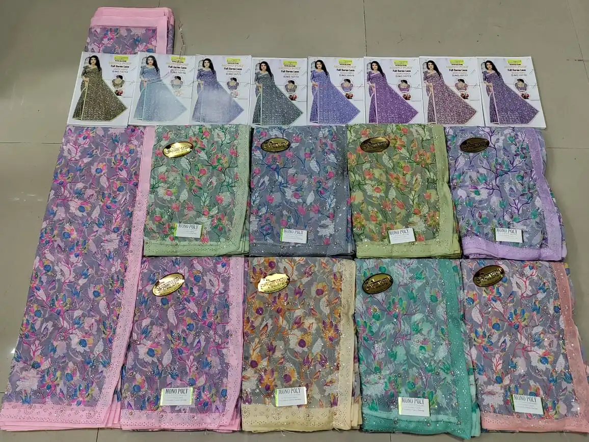 M2 Zomoto Khadi Print Saree And Siroski Moti Lace Border 2025