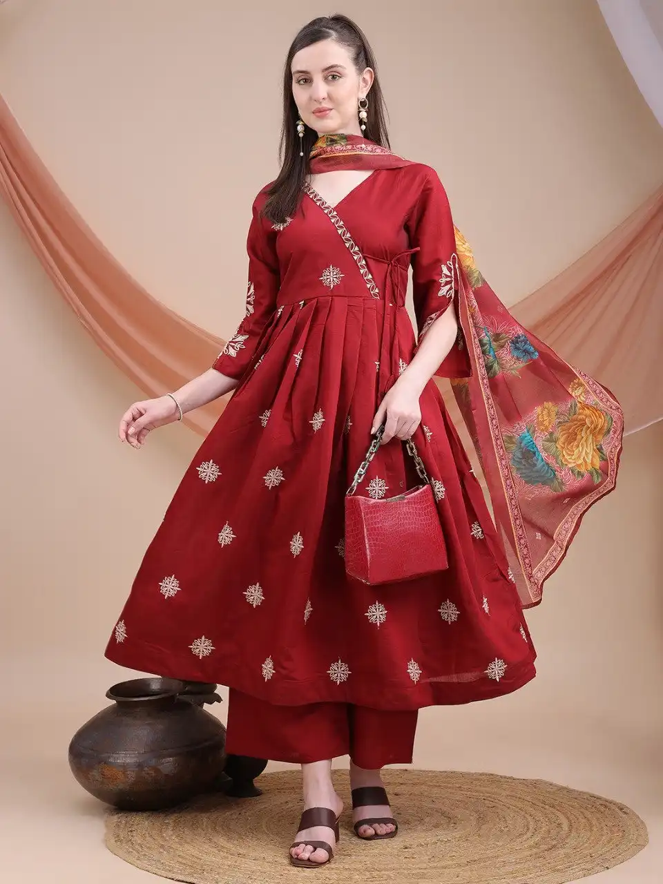 Shiv Vol 22 Angrakha Style Anarkali Kurta With Dupatta Suit 2025
