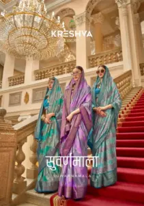 Kreshva Suwarnamala Gaji Satin Wedding Saree For Women 2025