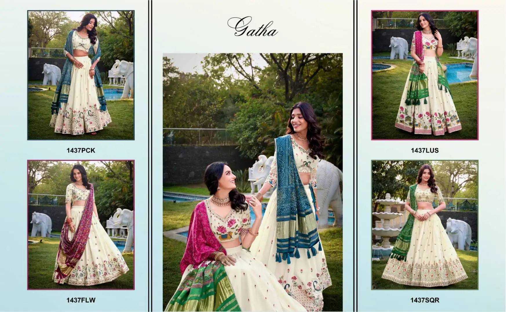 WMN 1437 Khadi Cotton Lehenga Choli For Girl Under 4000