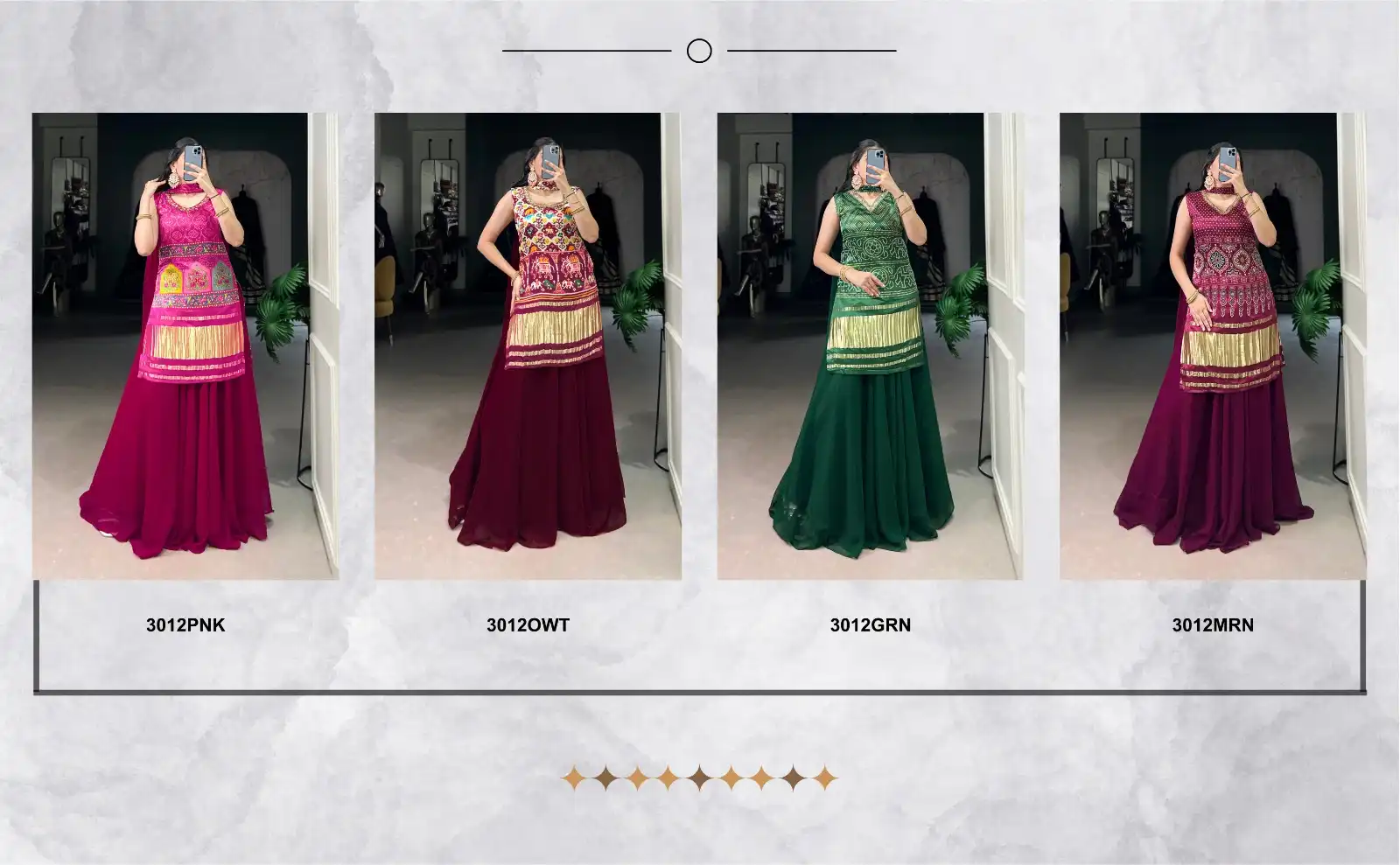 WMN 3012 Gaji Silk Printed Handwork Ethnic Dress Collection 2025