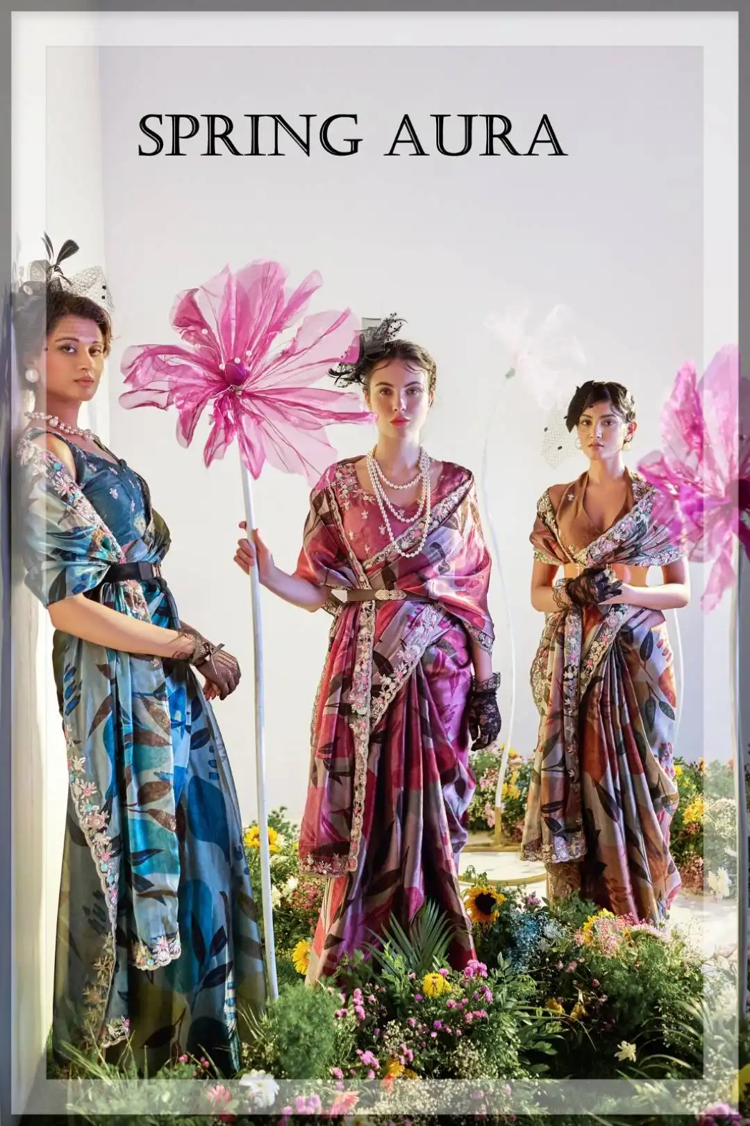 Sanjana Spring Aura Cocktail Wear Saree Online 2025