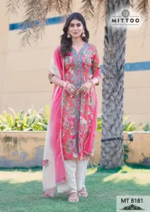 Mittoo Mt 8181 Mal Cotton Kurti Bottom With Dupatta Collection