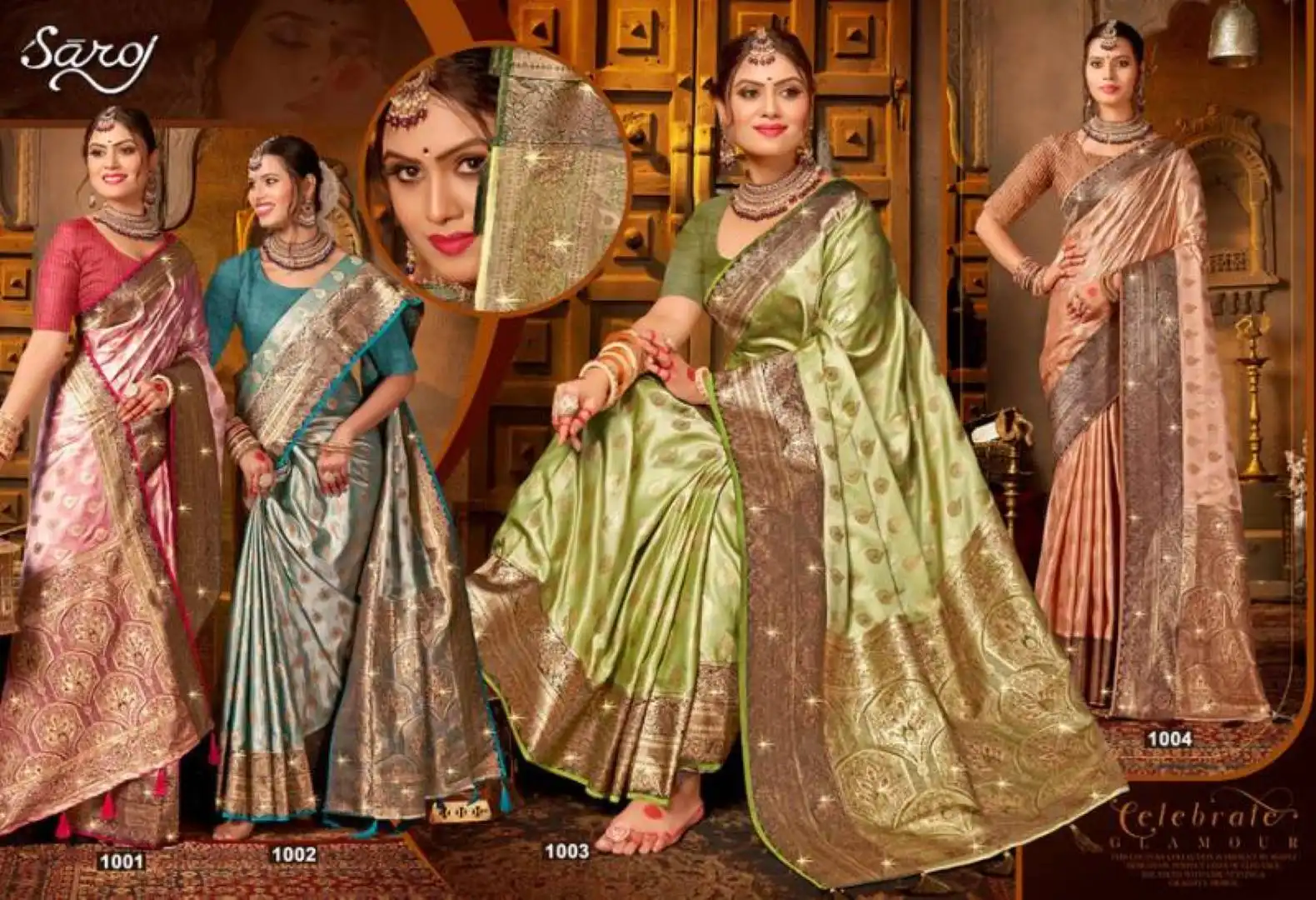 Saroj Begum Satin Saroski Vol 3 Wedding Wear Silk Saree Under 2000