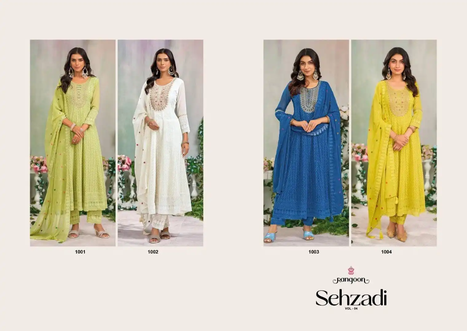 Rangoon Sehzadi Vol 4 Georgette Anarakli Kurti Sets 2025