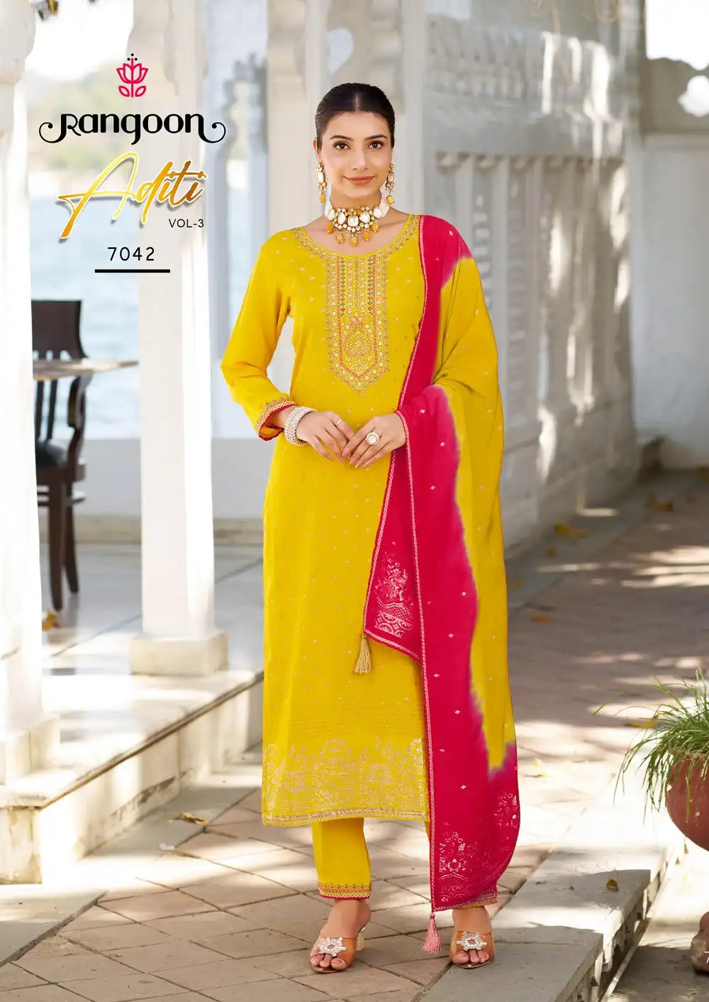 Rangoon Aditi Vol 3 Viscose Embroidered Readymade Dress 2025