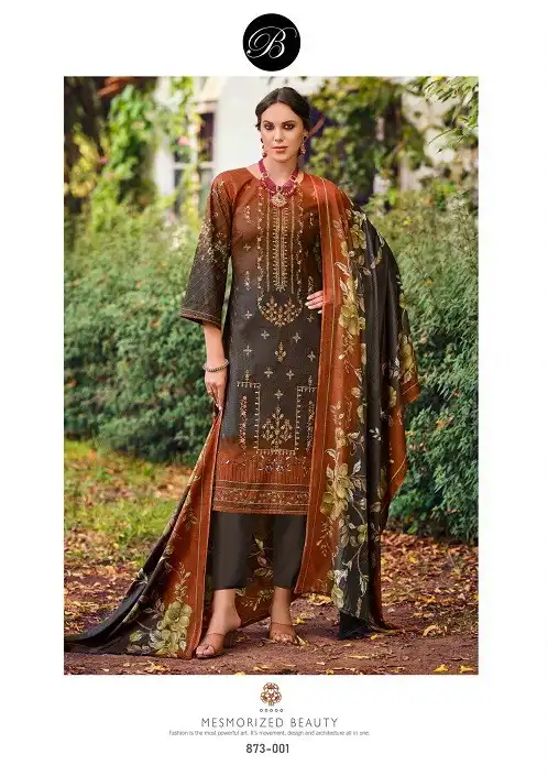 Belliza Chevron Vol 4 Cotton Digital Printed Dress Material 2025