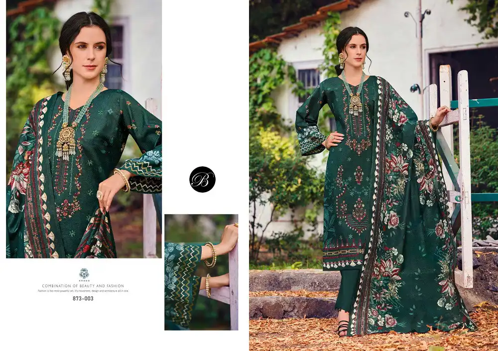 Belliza Chevron Vol 4 Cotton Digital Printed Dress Material 2025