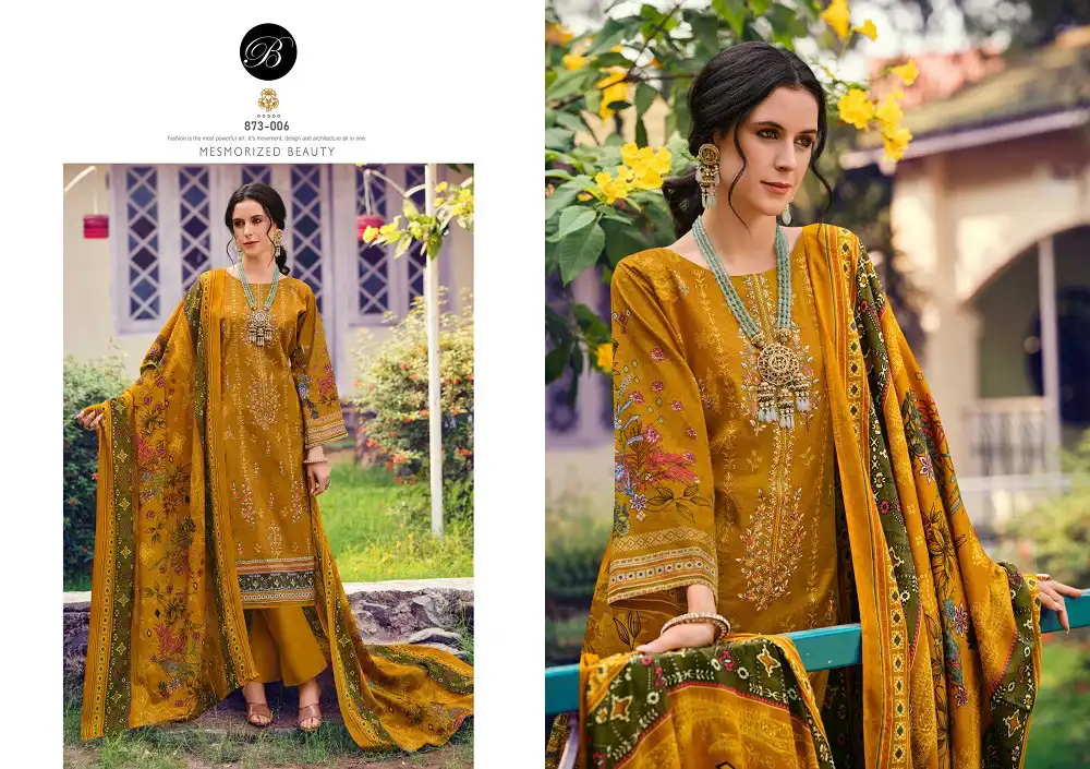 Belliza Chevron Vol 4 Cotton Digital Printed Dress Material 2025