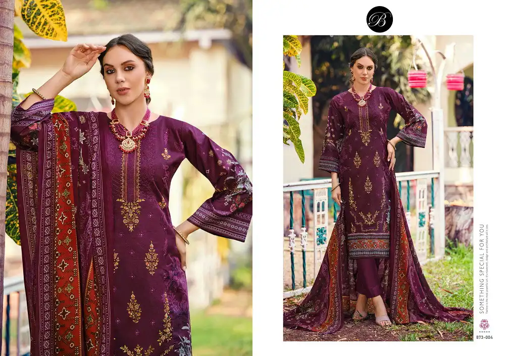 Belliza Chevron Vol 4 Cotton Digital Printed Dress Material 2025