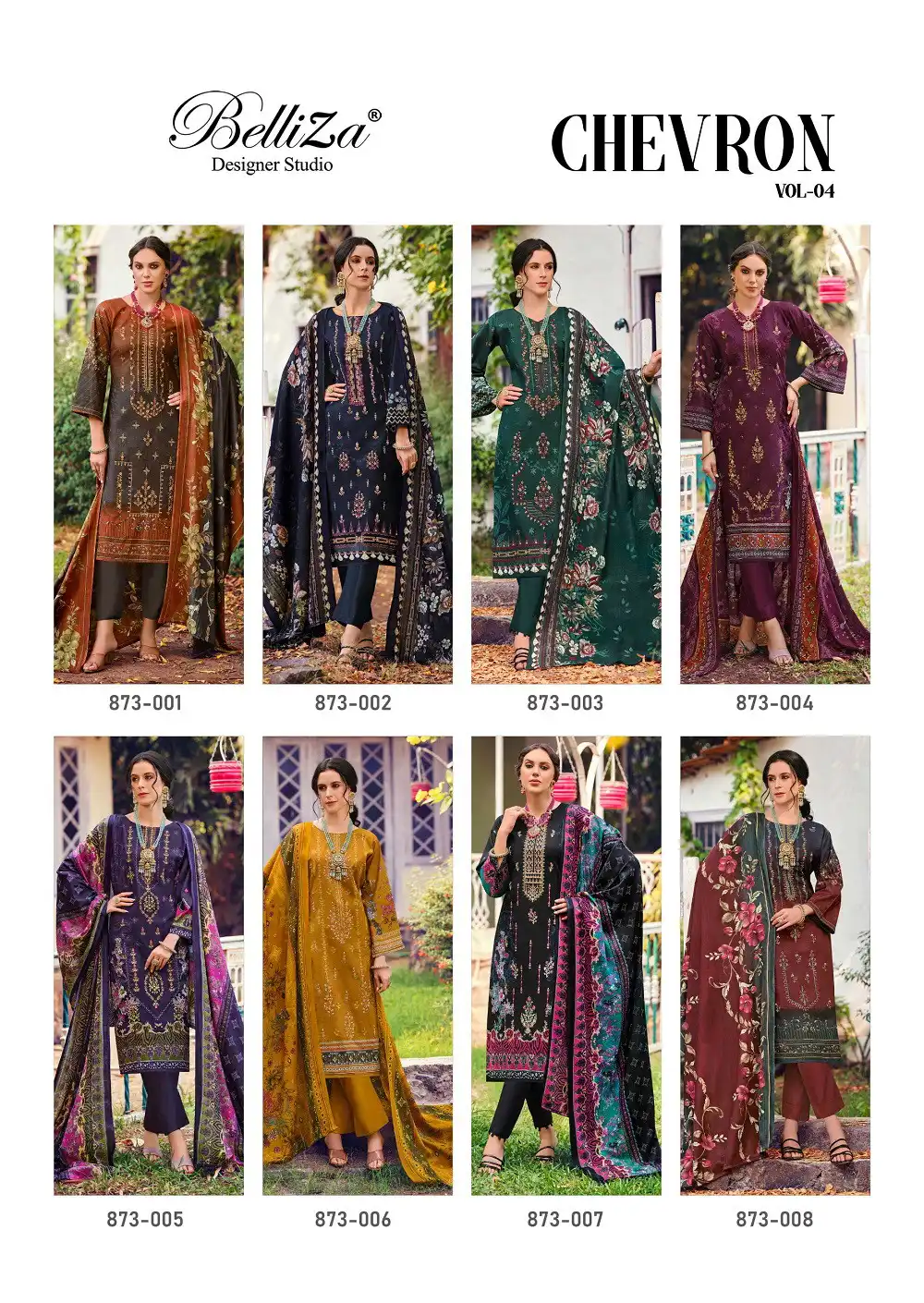 Belliza Chevron Vol 4 Cotton Digital Printed Dress Material 2025