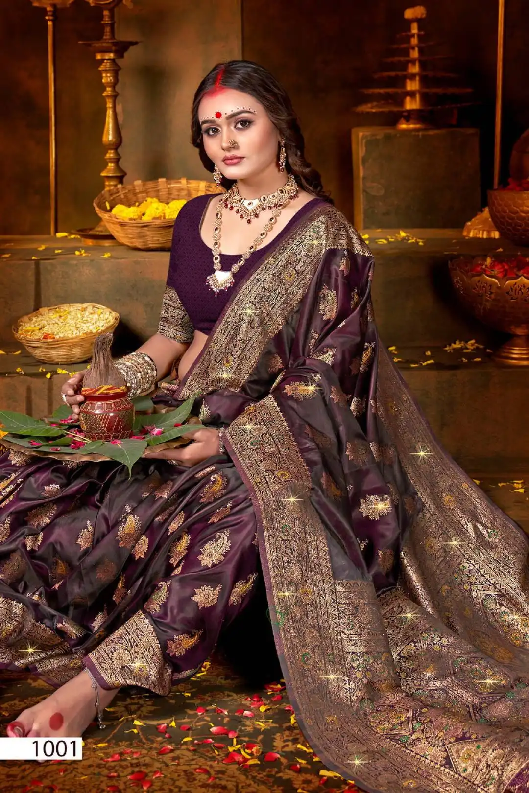 Saroj Shrinidhi Saroski Vol 2 Satin Silk Wedding Wear Sari Collection