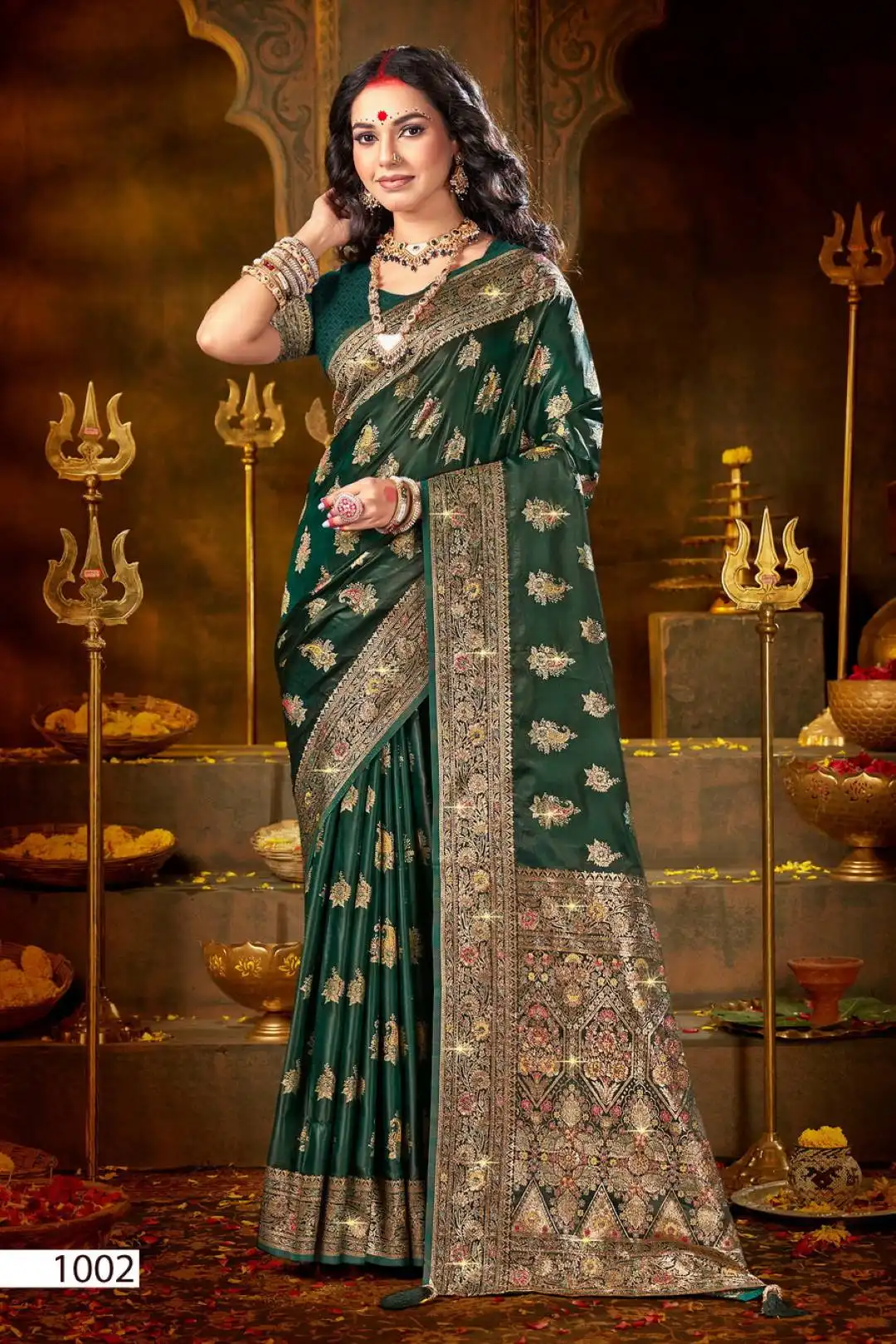 Saroj Shrinidhi Saroski Vol 2 Satin Silk Wedding Wear Sari Collection