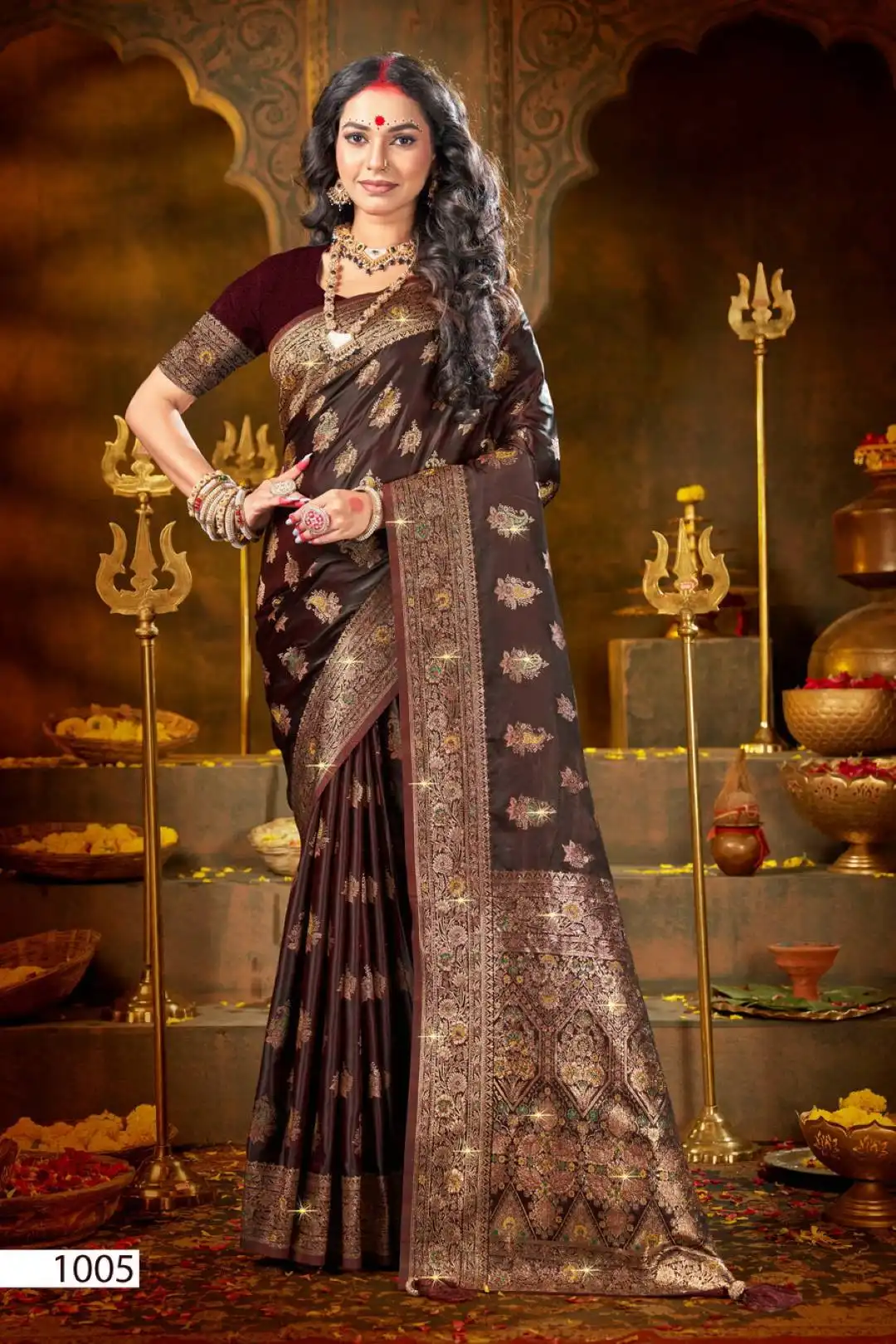 Saroj Shrinidhi Saroski Vol 2 Satin Silk Wedding Wear Sari Collection