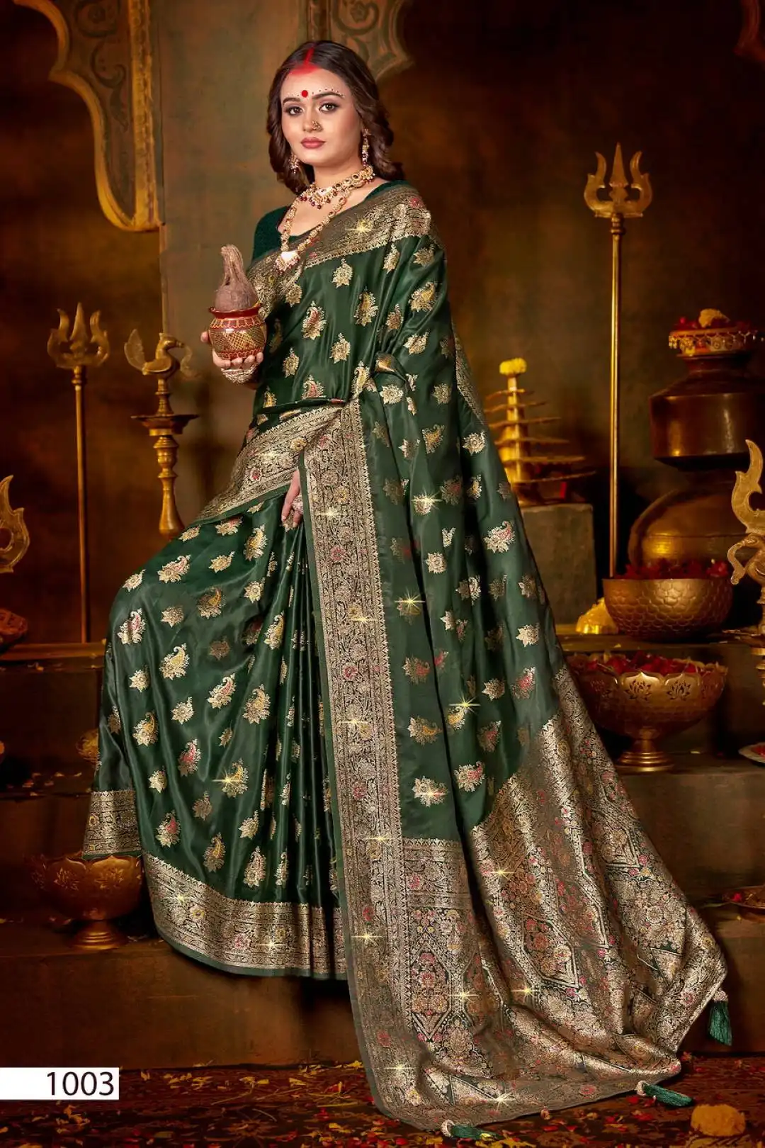 Saroj Shrinidhi Saroski Vol 2 Satin Silk Wedding Wear Sari Collection