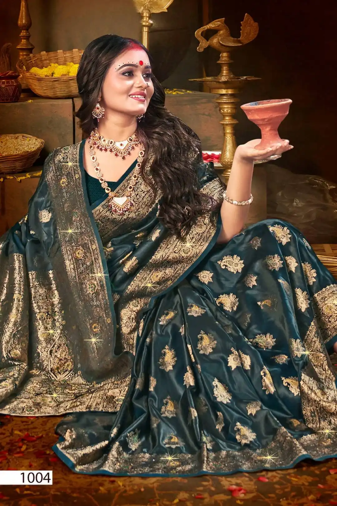 Saroj Shrinidhi Saroski Vol 2 Satin Silk Wedding Wear Sari Collection
