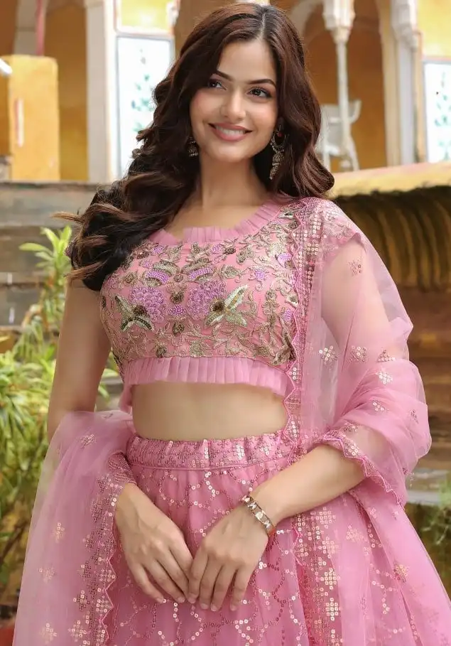 Zeel Vol 17313 Pink Soft Net Wedding Lehenga Choli Below 3000