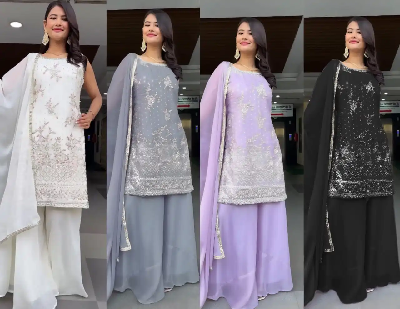 Zarin Vol 36 Georgette Sharara Suit Readymade Collection