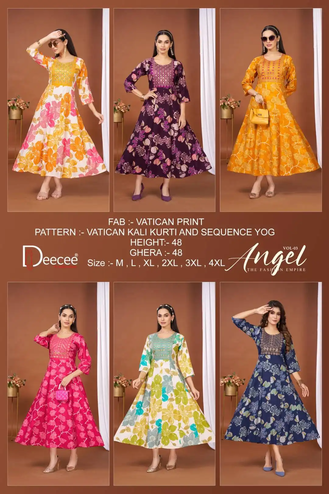 Deecee Vol 03 Vatican Printed Kurti Wholesale Below 700