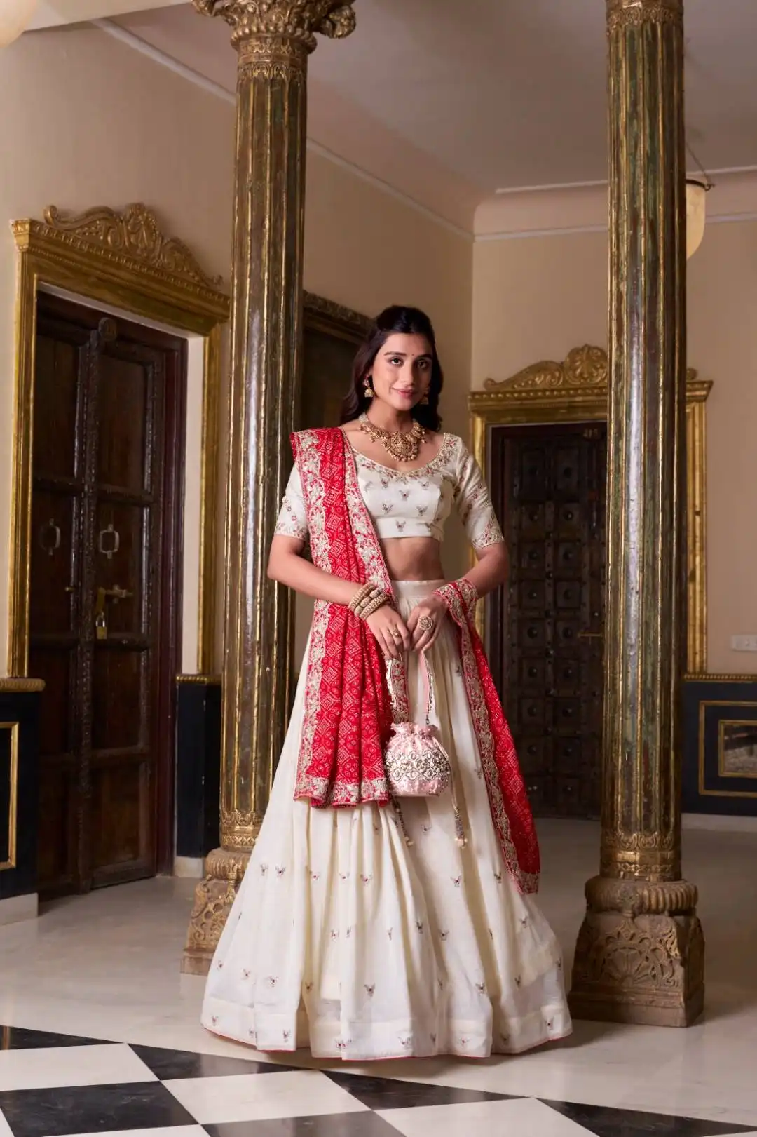 WMN 1436 Aparna Vichitra Silk Lehenga Choli Wedding Collection