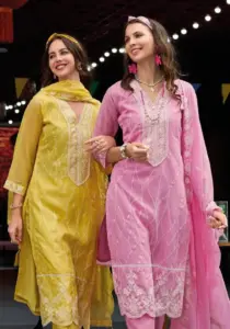 Zaveri Ariana Soft Organza Readymade Dress Diwali Collection