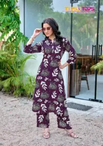 Tips And Tops Cinderella Vol 5 Rayon Printed Co Ord Set Collection