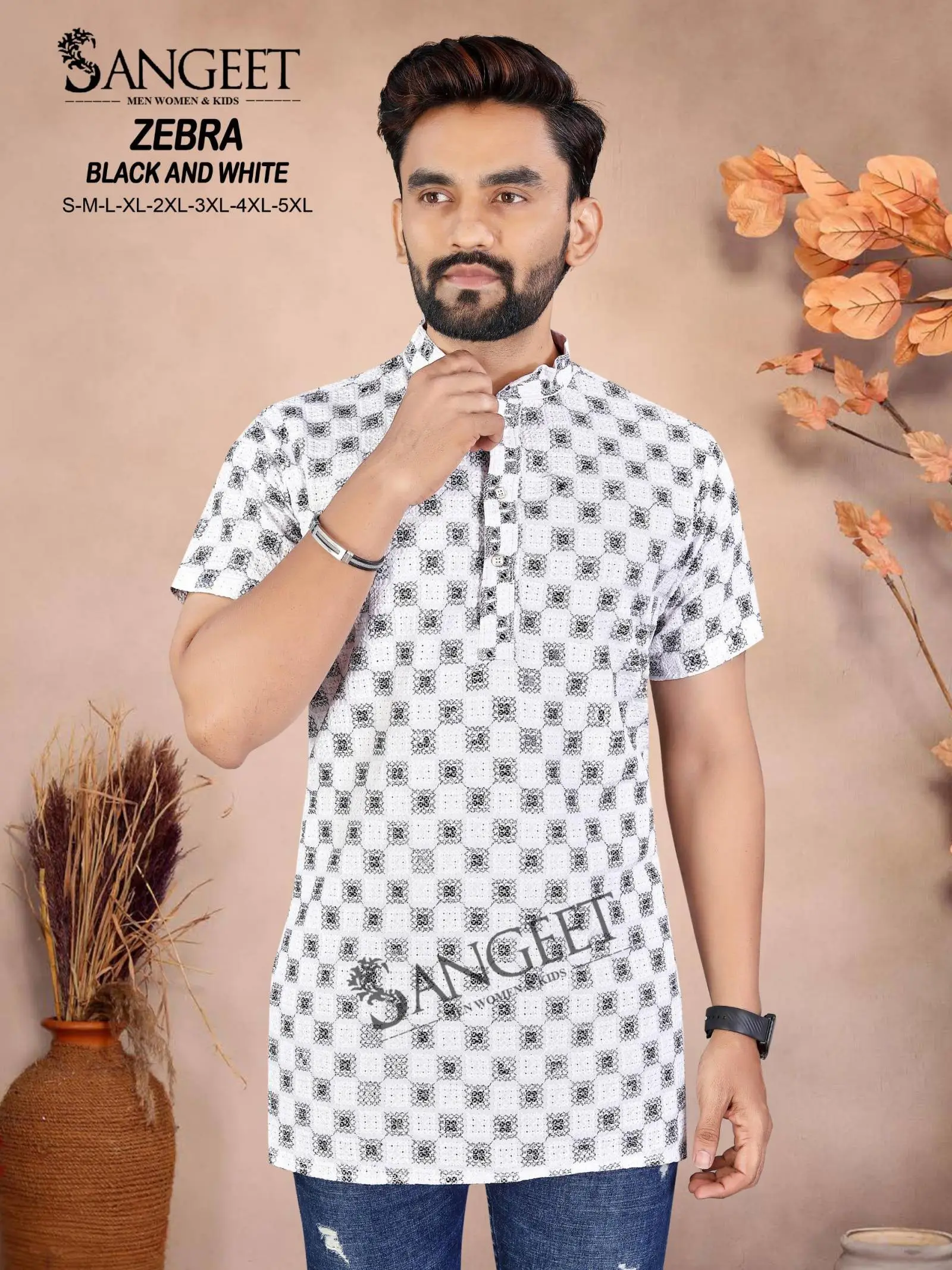 Sangeet Zebra Viscose Rayon Shirts Collection