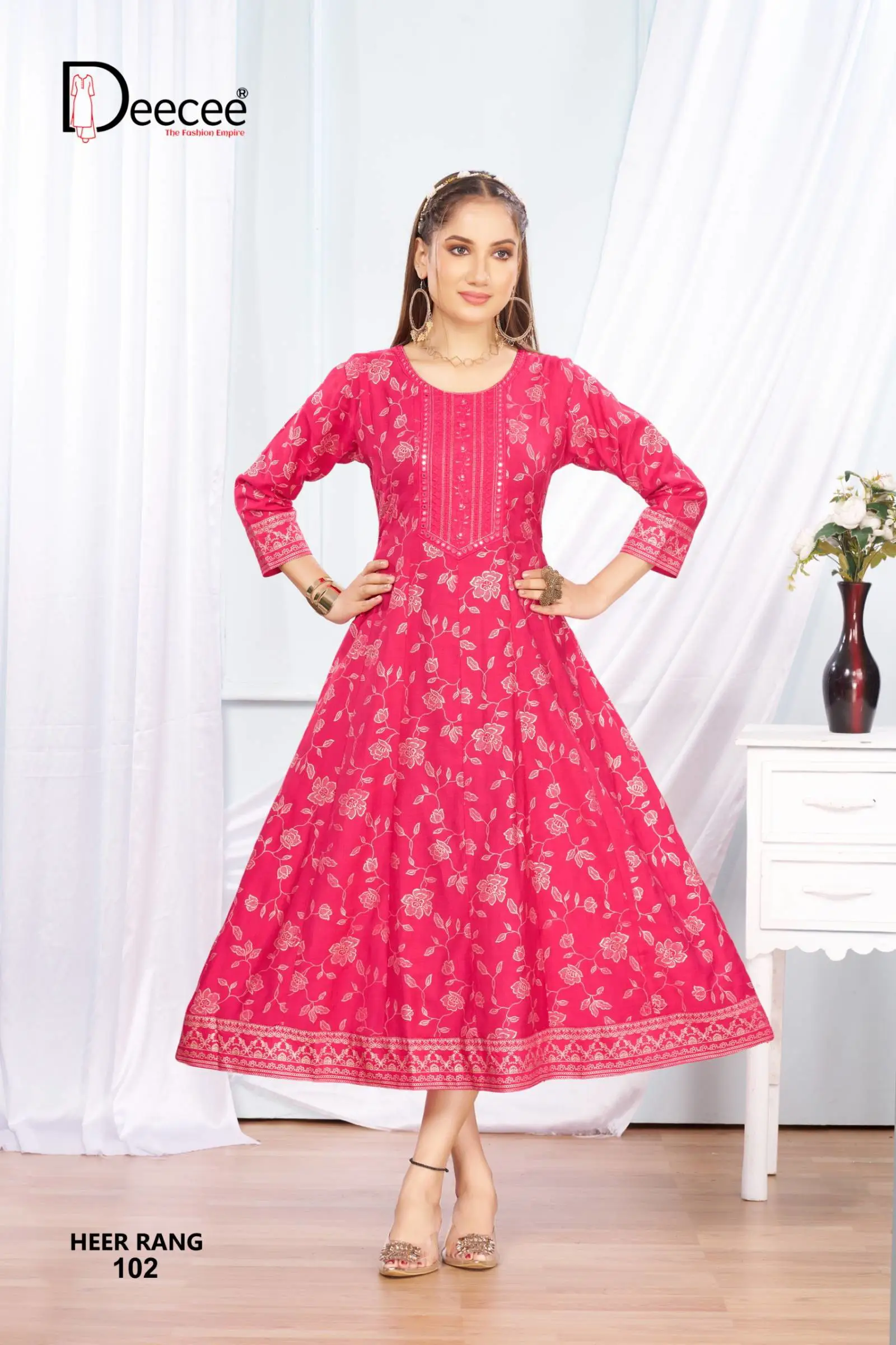 Deecee Heer Rang Vartican Foil Printed Anarkali Kurtis Below 500