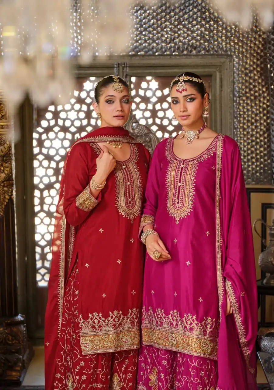 Eba Kashish Chinon Karva Chauth Sharara Suit Collection 2025