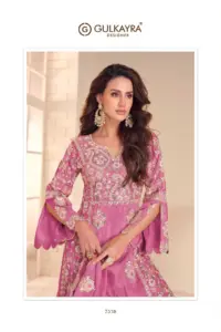 Gulkayra Mariya Simar Silk Sharara Suit With Embroidery Work