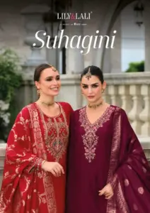Lily And Lali Suhagini Fancy Silk Karva Chauth Sharara Suit 2025