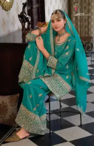 Eba Heeramandi Fancy Silk Sharara Suit Festival Wear Collection